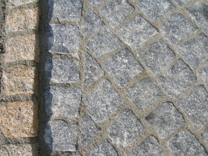 granite setts - example of installation